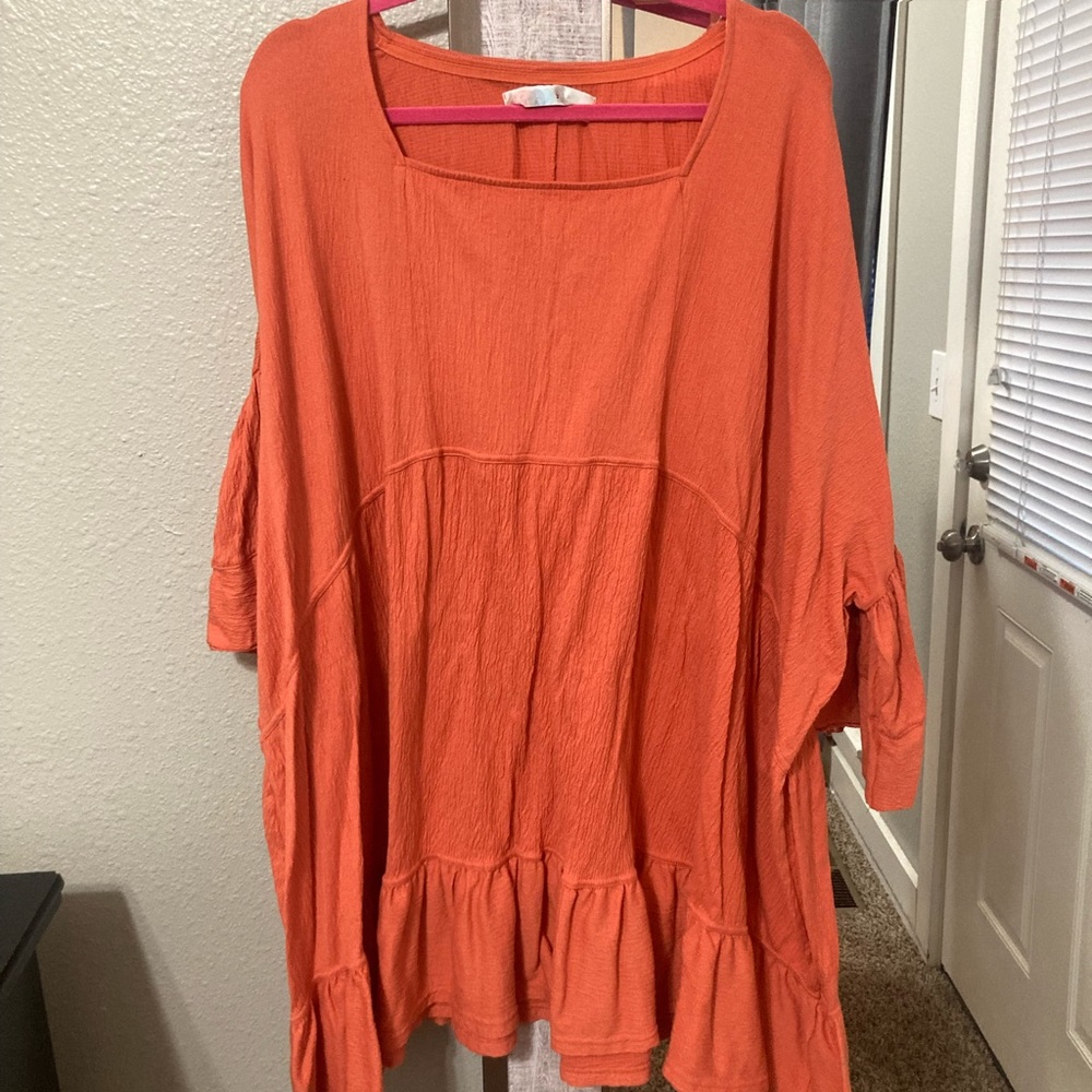 FP Beach El Mar coral mini dress